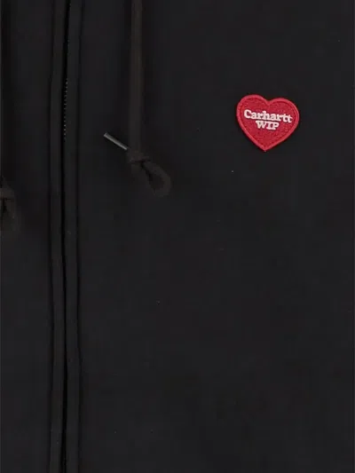 Carhartt Hooded Heart Ii Hartt Sweat Jacket In Black