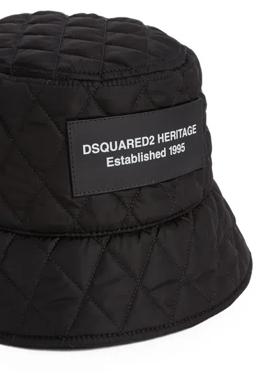 Dsquared2 Gesteppter Fischerhut In Black