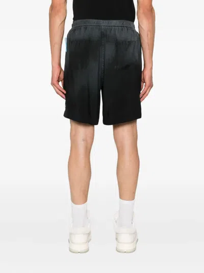 Amiri Logo-embroidered Silk Shorts In Black