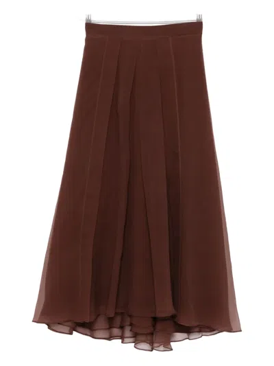 Brunello Cucinelli Pleated High-rise Skirt