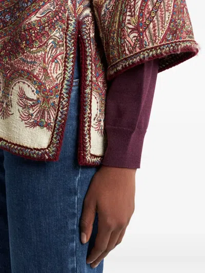 Etro Embroidered Paisley Trim Jacket In Multi