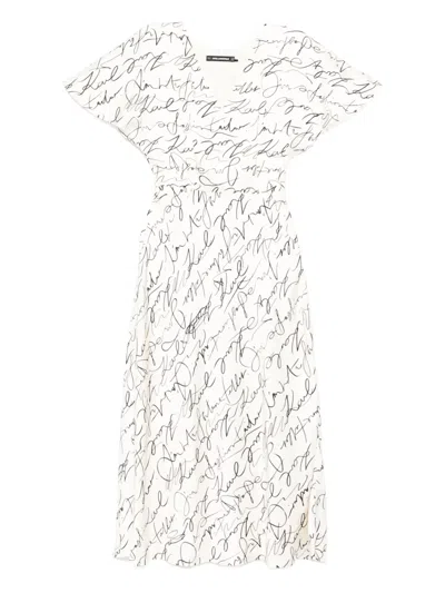 Karl Lagerfeld Midikleid Mit Kritzel-print In Multi