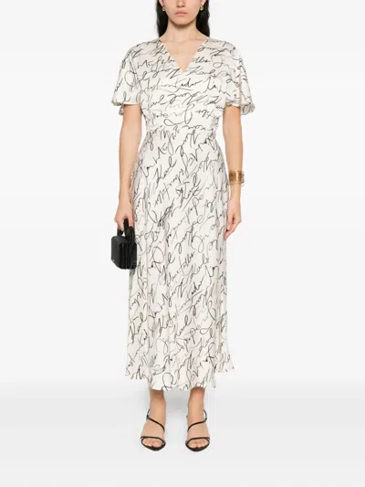 Karl Lagerfeld Midikleid Mit Kritzel-print In Multi