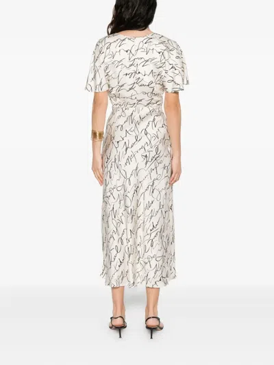 Karl Lagerfeld Midikleid Mit Kritzel-print In Multi