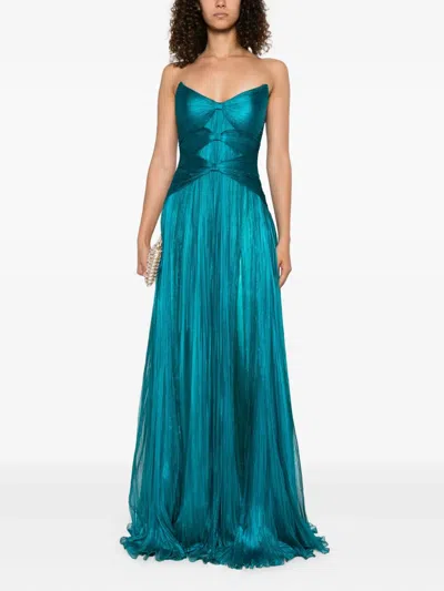 Iris Serban Star Bow-embellished Maxi Dress In Blue