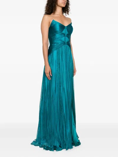 Iris Serban Star Bow-embellished Maxi Dress In Blue