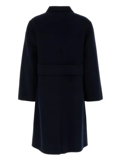 Weekend Max Mara Zenone Coat With Back Belt Detail In Black