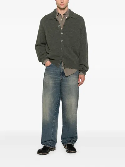 Our Legacy Alpaca Wool-blend Cardigan In Gray