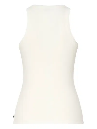 Ottod'ame Ribbed Sleeveless Tank Top In Neutral