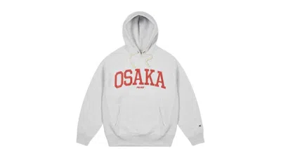 Pre-owned Palace Men's  Champion Osaka Exclusive Shop Hoodie In Grey Marl In Gray