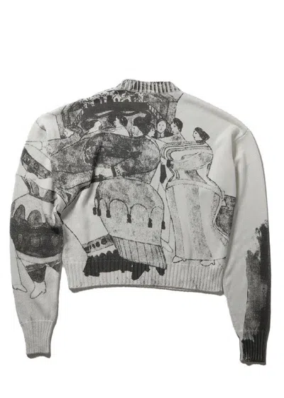 Enfants Riches Deprimes Cotton Knit Sweater In Gray