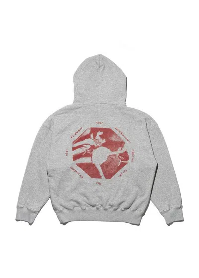 Enfants Riches Deprimes Distressed Logo-print Cotton-jersey Hoodie In Gray