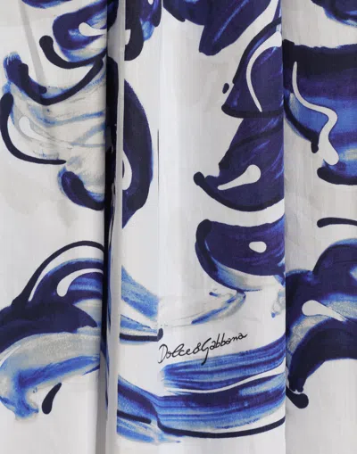 Dolce & Gabbana Majolica-print Long Poplin Skirt