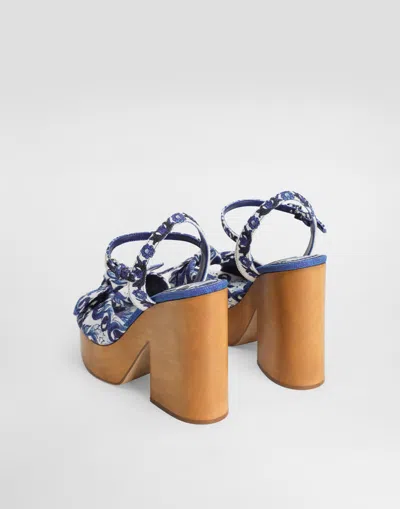 Dolce & Gabbana Majolica-print Wedge Sandal