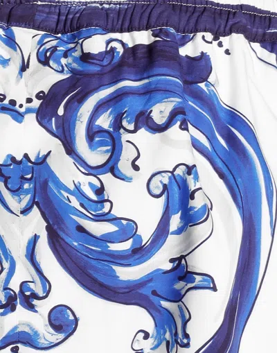 Dolce & Gabbana Majolica-print Balloon Shorts In Blue
