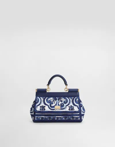 Dolce & Gabbana Small Sicily Handbag With Majolica Embroidery