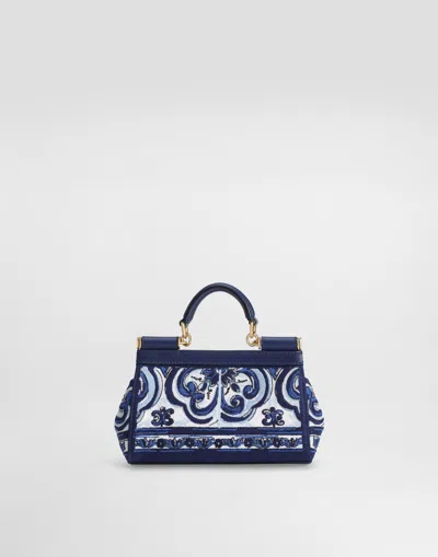 Dolce & Gabbana Small Sicily Handbag With Majolica Embroidery