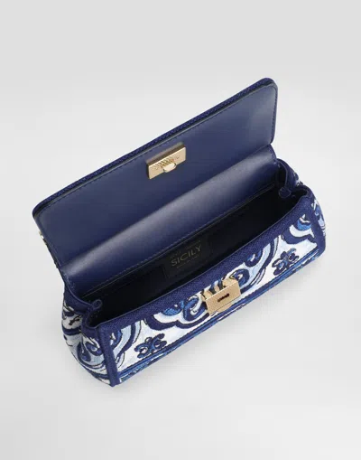 Dolce & Gabbana Small Sicily Handbag With Majolica Embroidery