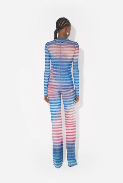 Jean Paul Gaultier Ls Top Stirpe Air In Blue