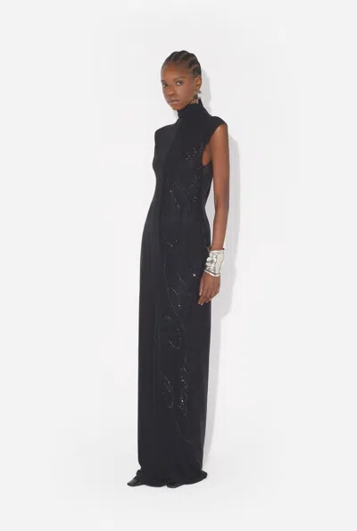 Jean Paul Gaultier Sequin Long Dress Woman Black