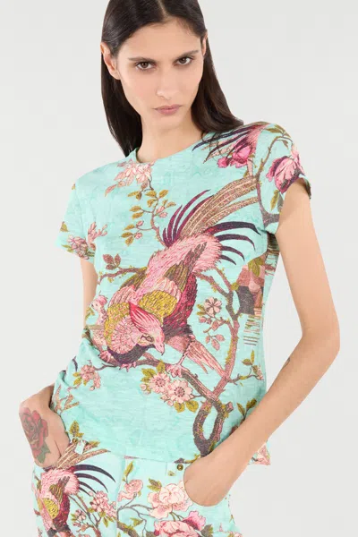 Roberto Cavalli T-shirt With Naturalistic Print