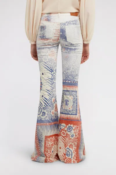 Roberto Cavalli Bandana Print Jeans In Multi