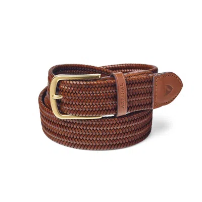 Aspinal Of London Men's Woven Leather Belt