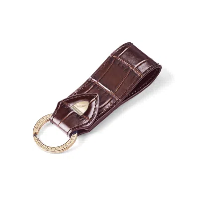 Aspinal Of London Small Leather Loop Keyring