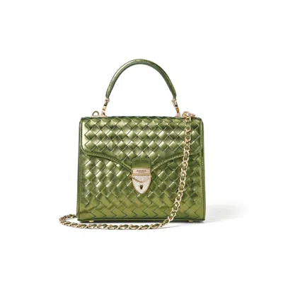 Aspinal Of London Midi Mayfair Woven Leather Bag