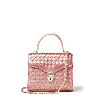 Aspinal Of London Midi Mayfair Woven Leather Bag