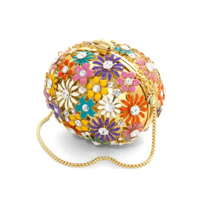Aspinal Of London Embellished Floral Egg Clutch