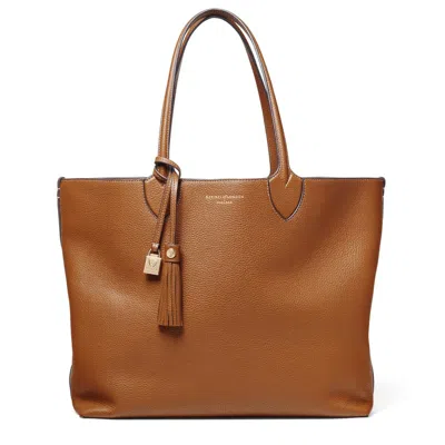 Aspinal Of London Womens Tan Hudson Oversized Leather Tote Bag