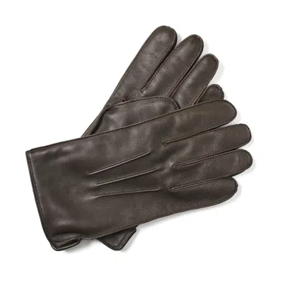 Aspinal Of London Men's Cashmere Lined Leather Gloves