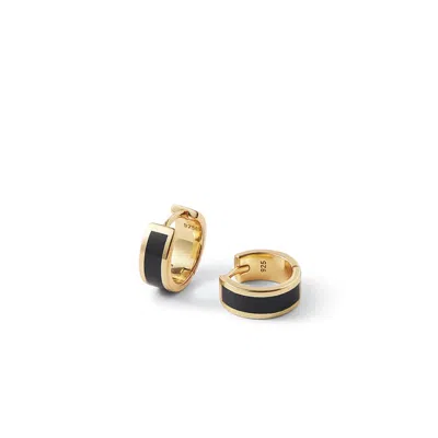 Aspinal Of London Enamel Huggie Earrings