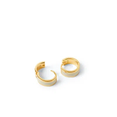 Aspinal Of London Enamel Huggie Earrings