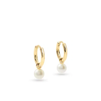 Aspinal Of London Pearl Huggie Earrings