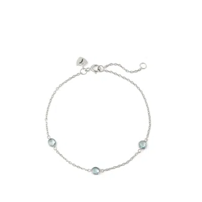 Aspinal Of London Gemstone Bracelet In White