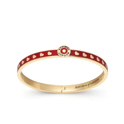 Aspinal Of London Thin Love Hearts Bangle