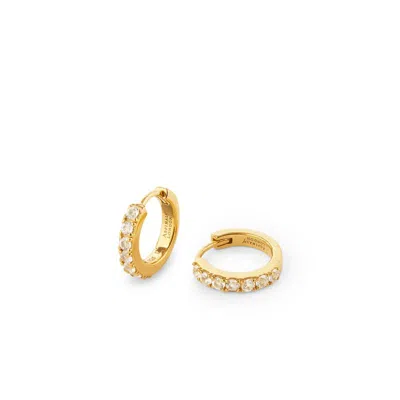 Aspinal Of London Pave Huggie Earrings