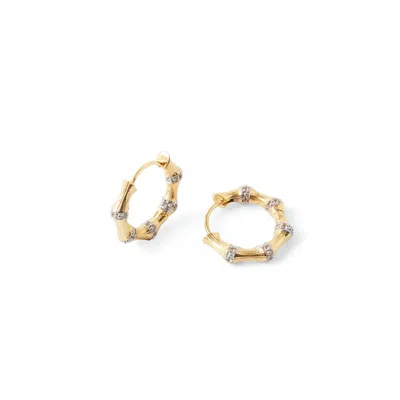 Aspinal Of London Bamboo Huggie Earrings