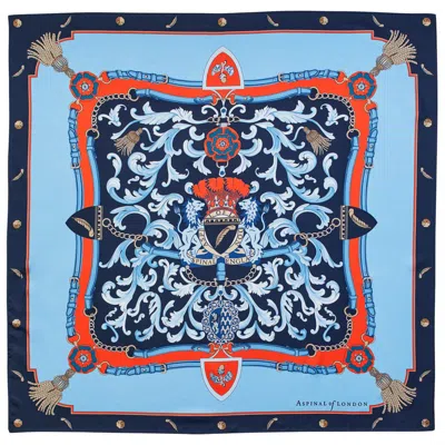 Aspinal Of London Signature Shield Silk Scarf