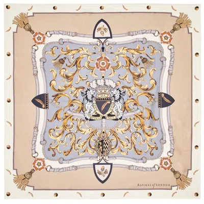 Aspinal Of London Signature Shield Silk Scarf