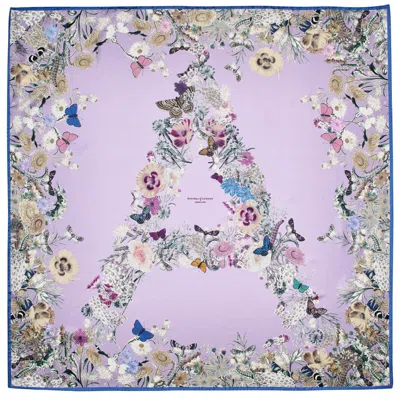 Aspinal Of London Ombre 'a' Floral Silk Scarf