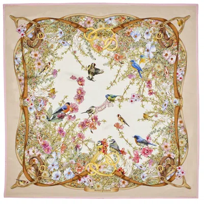 Aspinal Of London Edwardian Garden Silk Scarf