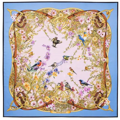 Aspinal Of London Edwardian Garden Silk Scarf