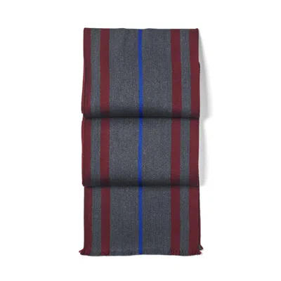 Aspinal Of London Men's Striped Merino Wool Scarf