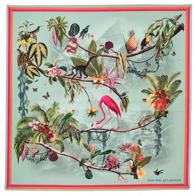 Aspinal Of London Tropical Garden Silk Scarf