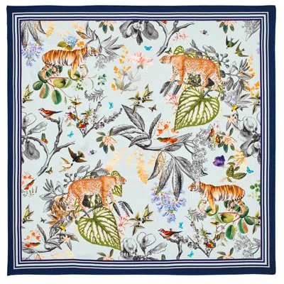 Aspinal Of London Tigers & Leopards Silk Scarf
