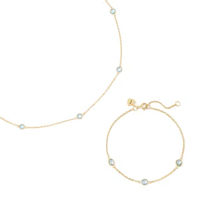 Aspinal Of London Gemstone Necklace & Bracelet Set