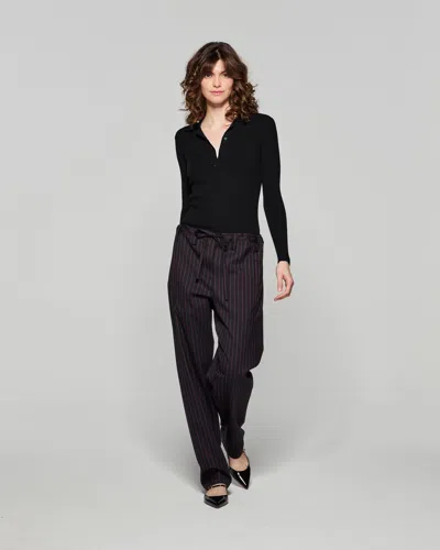 Serena Bute Wool Pinstripe Utility Trouser